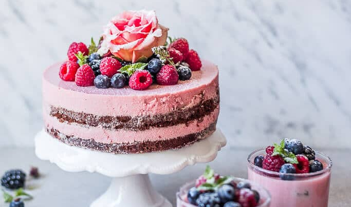 Vegan Raspberry Cream Cake 3