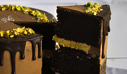 Chocolate And Pistachio Layer Cake 3