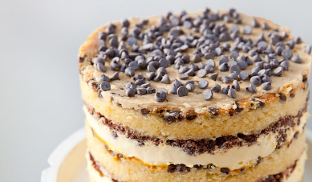 Chocolate Chip Layer Cake with Passion Fruit Curd 3