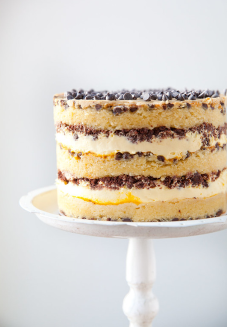 Chocolate Chip Layer Cake with Passion Fruit Curd 9