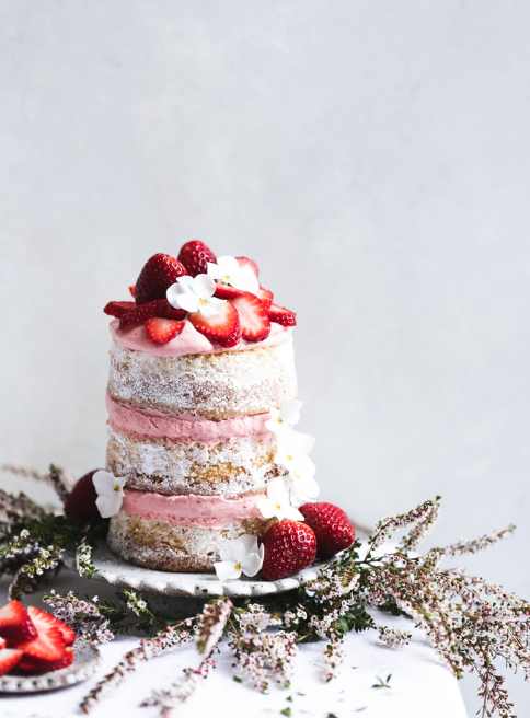 Roasted Strawberry, Lime & White Chocolate Layer Cake 7