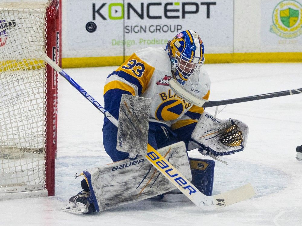 Ethan Chadwick backstops Blades to the shutout win 3