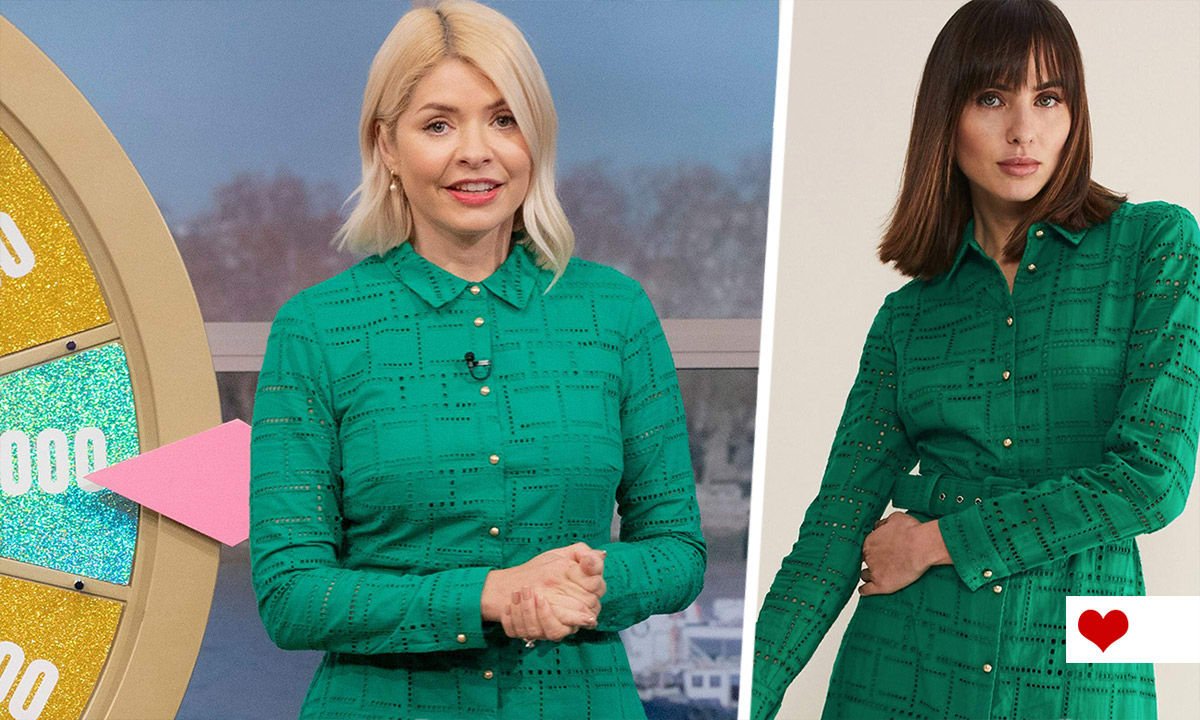 Holly Willoughby’s green dress this morning is SO Princess Kate today 21