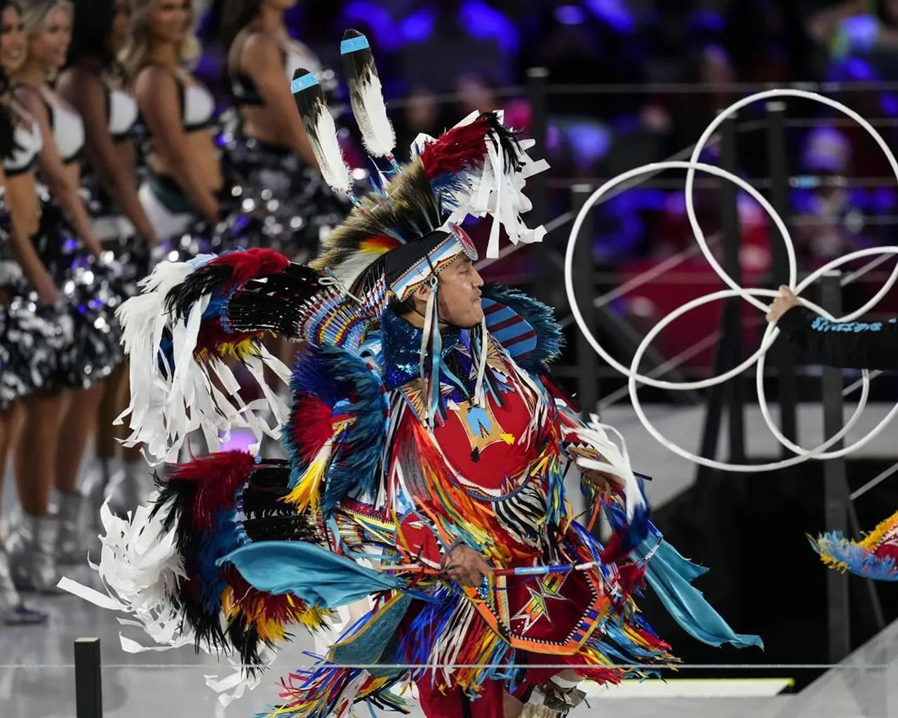 Cree dancer from Canada is a part of a gaggle of indigenous dancers appearing on the Tremendous Bowl 5
