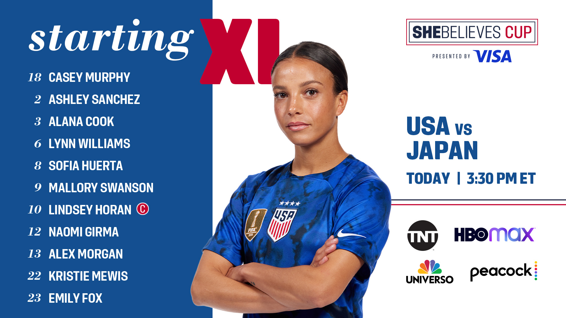 2023 SheBelieves Cup Presented by Visa: USA vs Japan – Lineup, Schedule & TV Channels | US Soccer official website 3