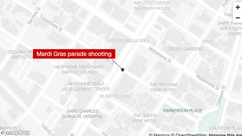 Shooting along Mardi Gras parade route leaves 1 dead and 4 others injured, New Orleans police say 3