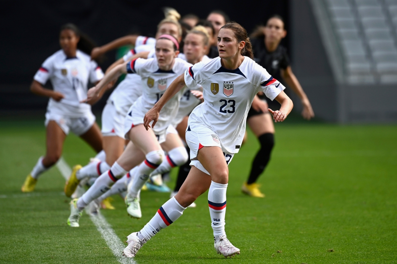 American striker Alex Morgan helps transgender youngsters in game 3