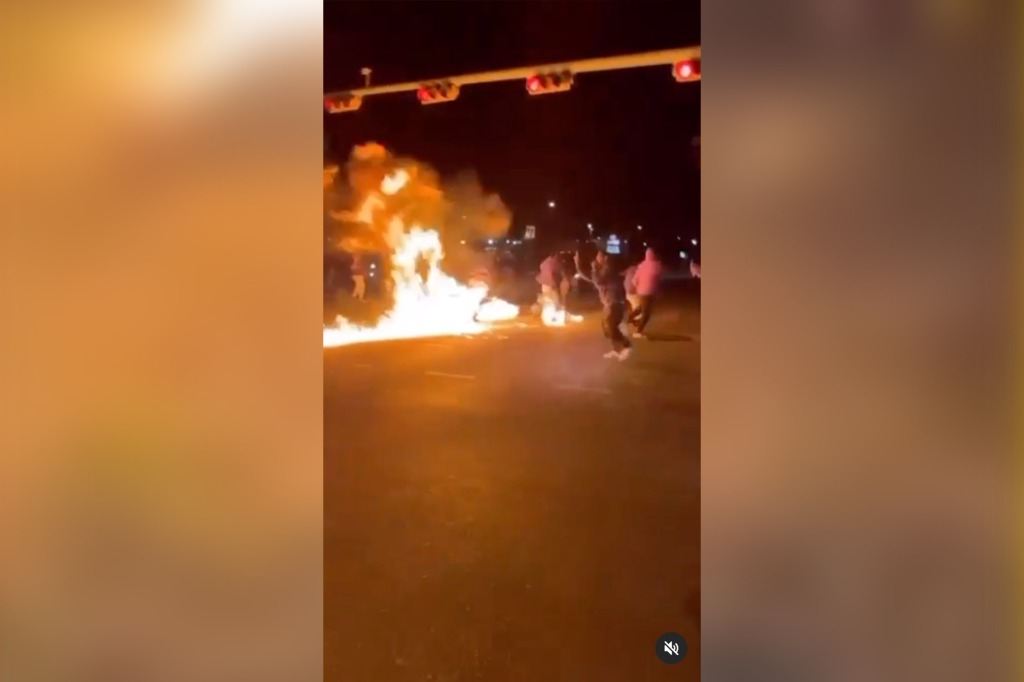 Austin, Texas street race leads to chaos as spectators set fires 3