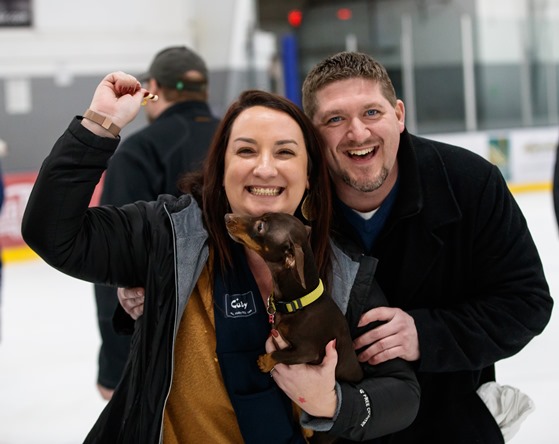 Hatley wins the Cyclones Wiener Dog Races in front of a sold-out crowd 11