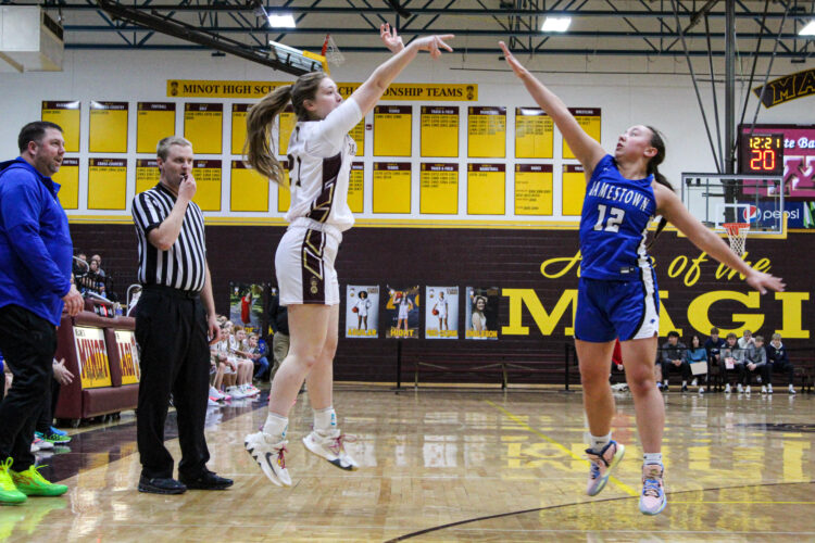 The vigorous 2d part leads Minot to an 80-55 win over Jamestown 3