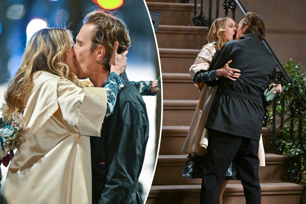 Sarah Jessica Parker Stuck Kissing John Corbett on ‘And Just Like That’ Set 3