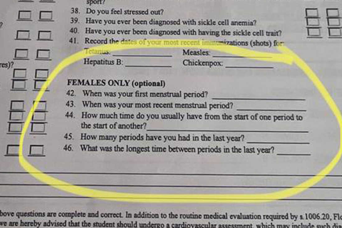 Florida’s menstrual information plan for highschool athletes votes towards: NPR 5