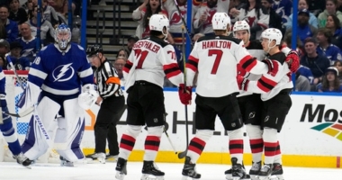 New Jersey Devils Shock Tampa Bay with Bratt's Hat-Trick Win