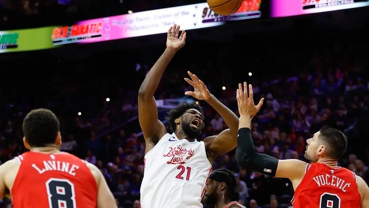 Embiid and Sixers Fall in Double-Overtime to Bulls
