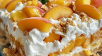 Irresistible Summer Peach Cobbler Poke Cake 3