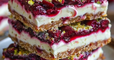 Cherry Pistachio Cheesecake Bars – A Delightful Dessert for Any Occasion 1