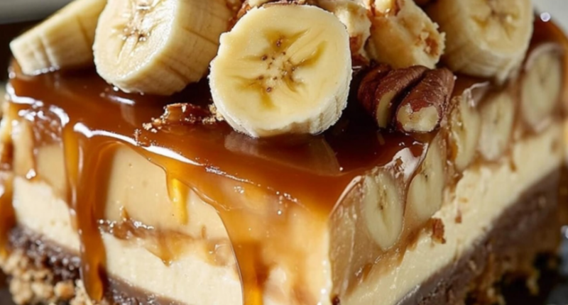 Banana Caramel Peanut Butter Cheesecake: A Heavenly Dessert for Peanut Butter Lovers 1