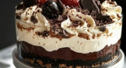 Indulge in this decadent Baileys Chocolate Cheesecake Trifle—a luscious dessert that’s as delightful to eat as it is to behold! 20