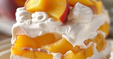 No-Bake Peach Split Cake 1