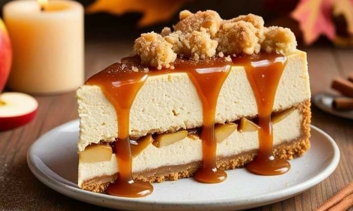 Salted Caramel Apple Cheesecake Delight 1