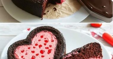 Chocolate Valentine Surprise Cake 3