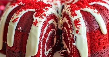 Decadent Layered Red Velvet Cheesecake Bundt Cake Recipe 1