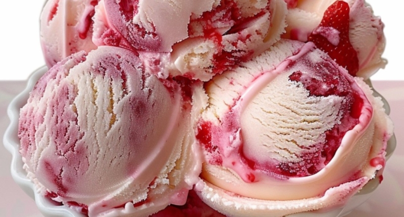 Refreshing Strawberry Swirl Ice Cream Recipe 1