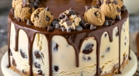 Decadent Chocolate Chip Cookie Dough Ice Cream Cake Recipe 3