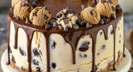 Decadent Chocolate Chip Cookie Dough Ice Cream Cake Recipe 12