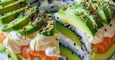 Avocado Sushi Cake 1