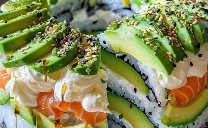 Avocado Sushi Cake 1