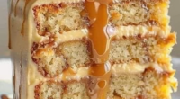 Caramel Banana Pecan Cake Recipe 🍰 3