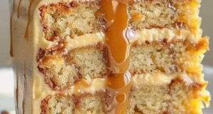 Caramel Banana Pecan Cake Recipe 🍰 14