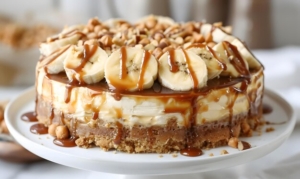 Banana Caramel Peanut Butter Cheesecake: A Heavenly Dessert for Peanut Butter Lovers 5