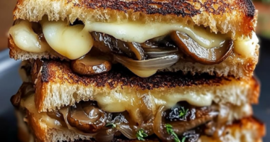 Grilled Cheese with Gouda, Roasted Mushrooms, and Onions: A Gourmet Twist on a Classic 1