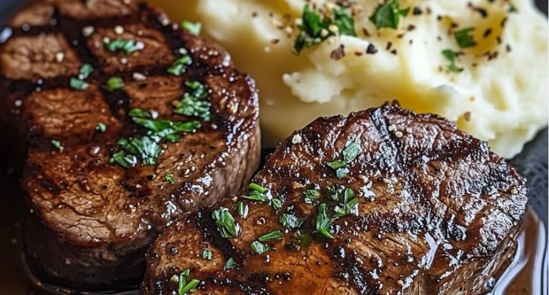 Garlic Butter Steak Bites and Mash 1