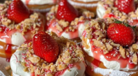 Irresistible Strawberry Cheesecake Stuffed Donuts Recipe 3