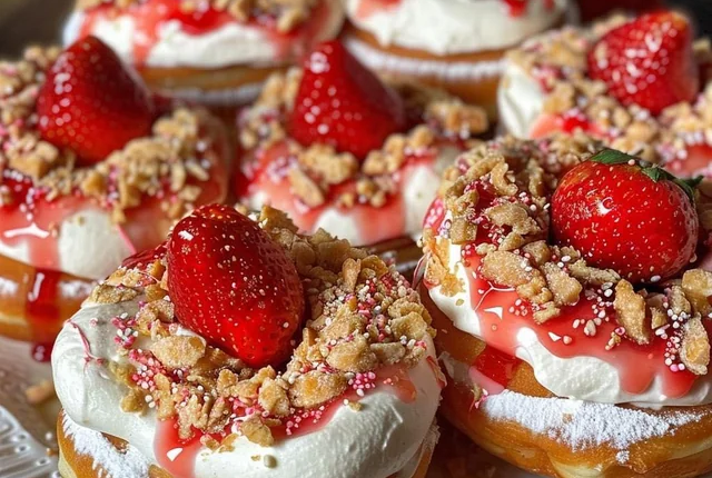 Irresistible Strawberry Cheesecake Stuffed Donuts Recipe 1