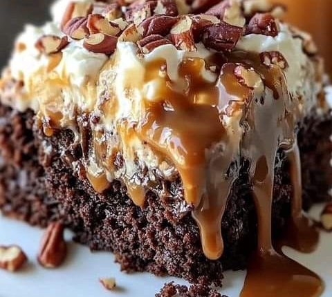 German Chocolate Caramel Poke Cake: A Sweet Symphony of Flavors 1