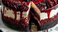 Red Velvet Cookie Dough Cheesecake: A Decadent Layered Delight 3