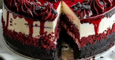 Red Velvet Cookie Dough Cheesecake: A Decadent Layered Delight 1