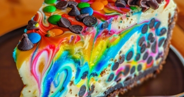 Rainbow Swirl Chocolate Chip Monster Cheesecake Recipe 7