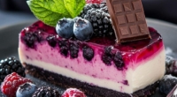 Blackberry and Blueberry Layered Cheesecake 3