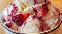 Strawberry Vanilla Bean Ice Cream 3