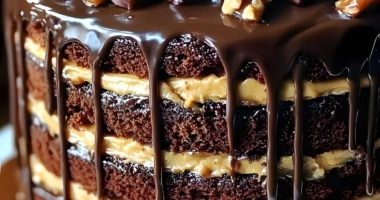 Gooey Chocolate Caramel Turtle Layer Cake: A Decadent Delight 15