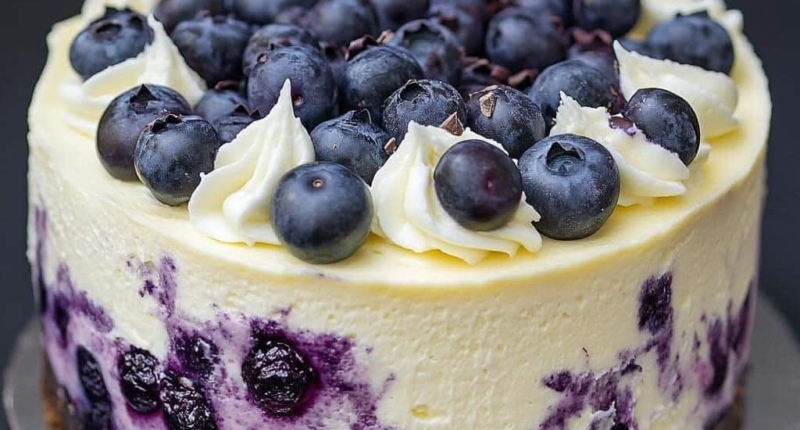 No-Bake Blueberry Vanilla Cheesecake Cupcakes 1