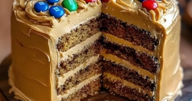 M&M's Peanut Butter Cake with Creamy Peanut Butter Frosting 23