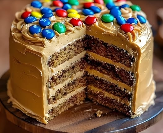 M&M's Peanut Butter Cake with Creamy Peanut Butter Frosting 1