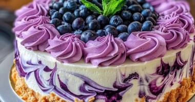 Blueberry Cheesecake Swirl Cake Recipe 1