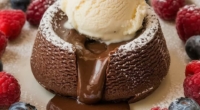 Chocolate Cookie Dough Lava Cake 3